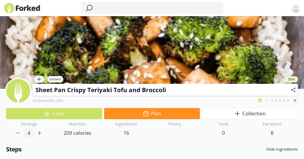 Sheet Pan Crispy Teriyaki Tofu and Broccoli | Forked