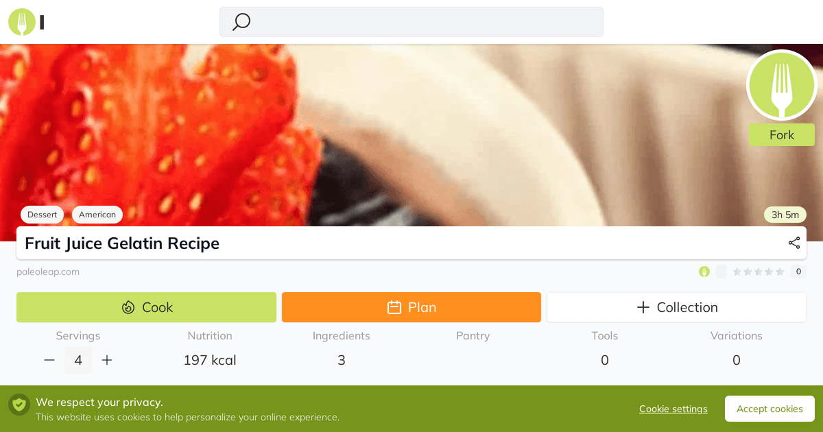 Fruit Juice Gelatin Recipe Forked