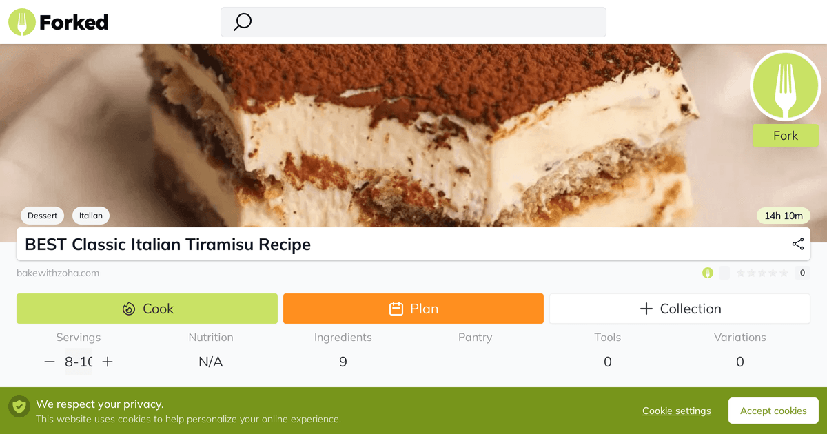 BEST Classic Italian Tiramisu Recipe | Forked