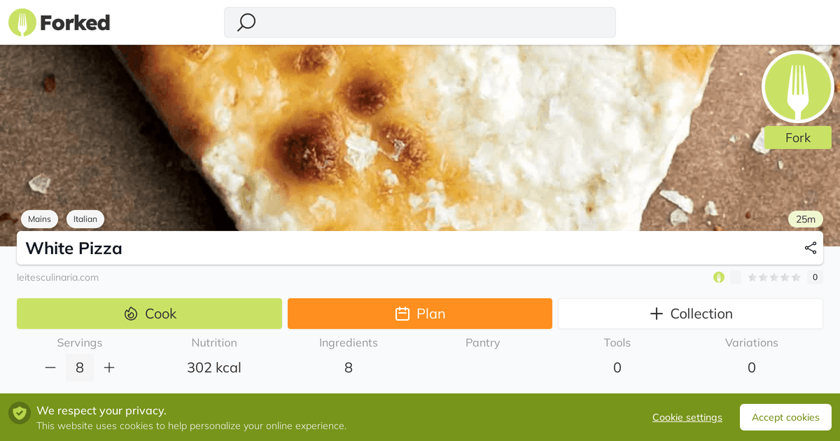 White Pizza | Forked