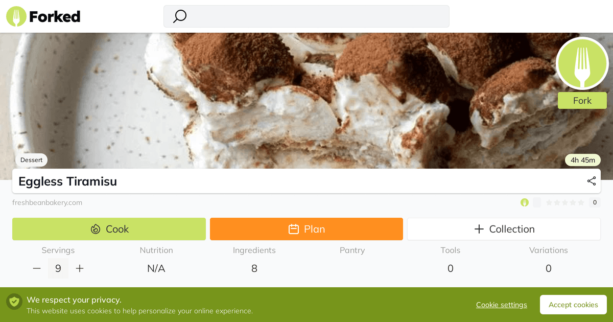 Eggless Tiramisu | Forked